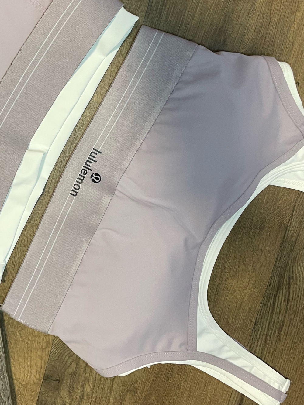Lululemon Lilac & White Sports Bra